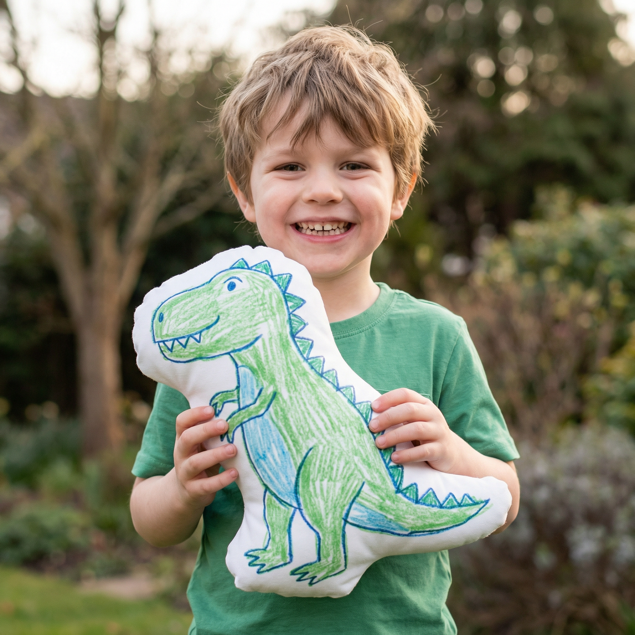 Personalized Draw Pillow made from a child's drawing — custom shaped kids pillow gift made from artwork