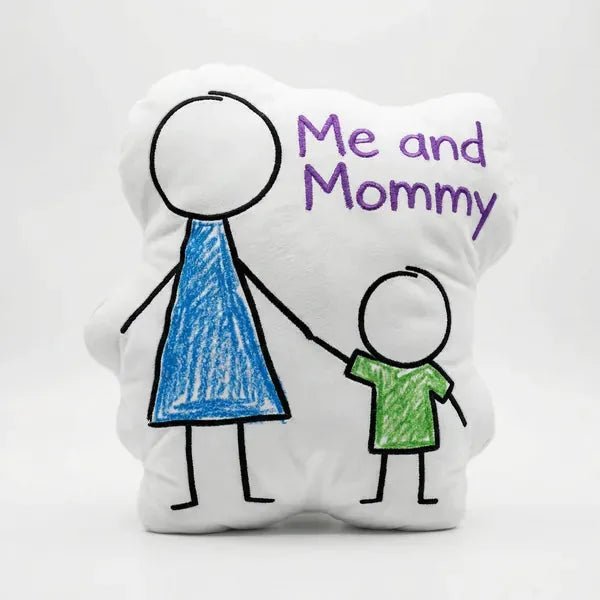 Stick figure pillow - Me and Mommy