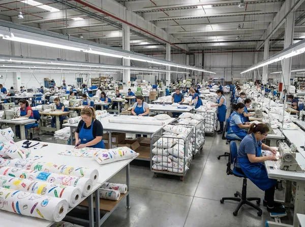 Factory crafting the pillow